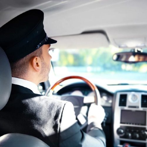 driver sitting on front seat